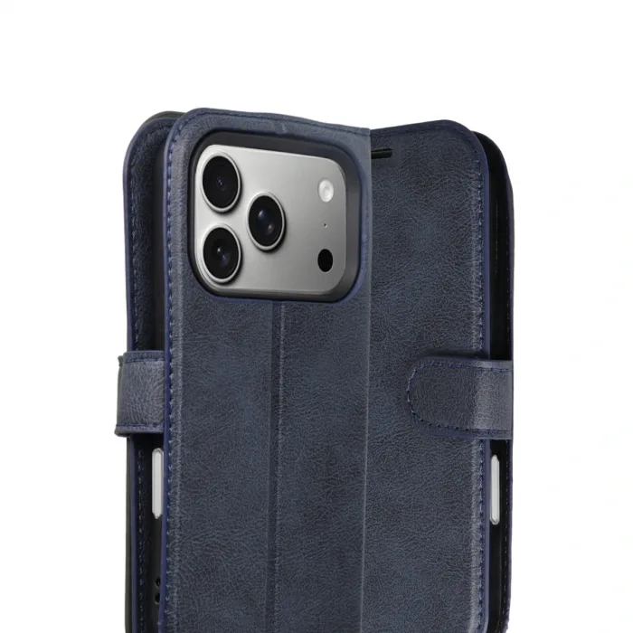 Apple İphone 17 Pro Trend S Plus Kapaklı Kılıf - Lacivert