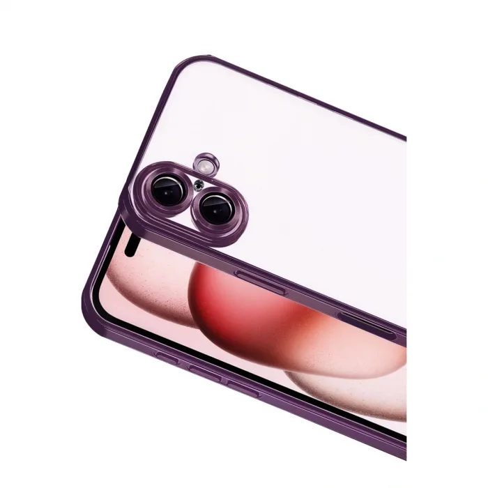 Apple İphone 17 Razer Lensli Silikon - Açık Mor