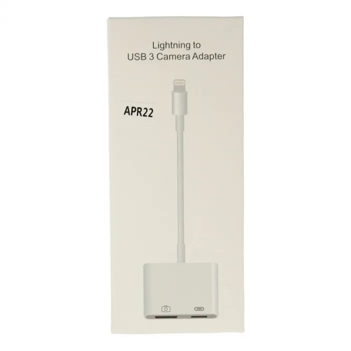 Apr22 Iphone Otg 2in1 - Beyaz