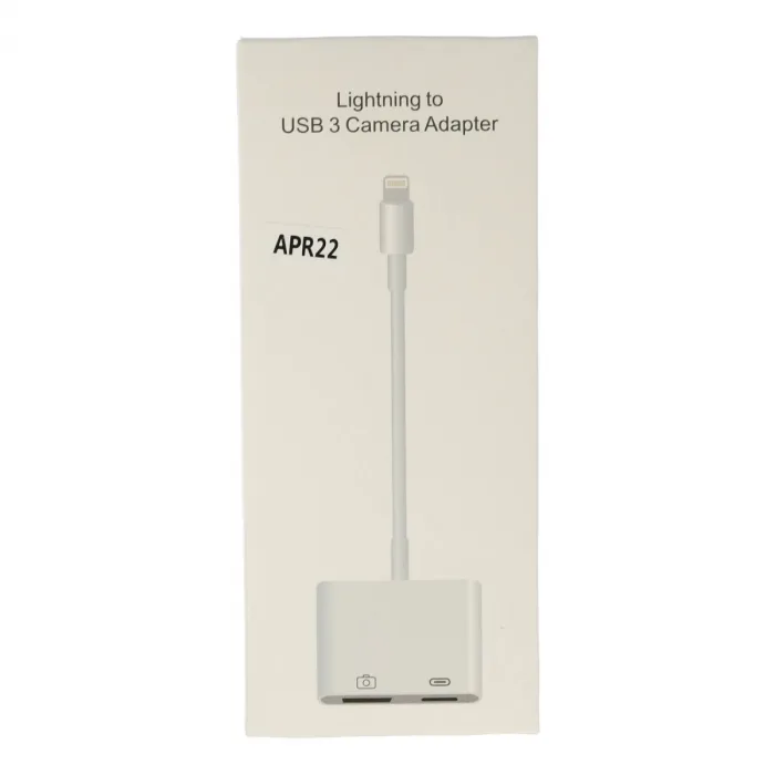 Apr22 Iphone Otg 2in1 - Beyaz