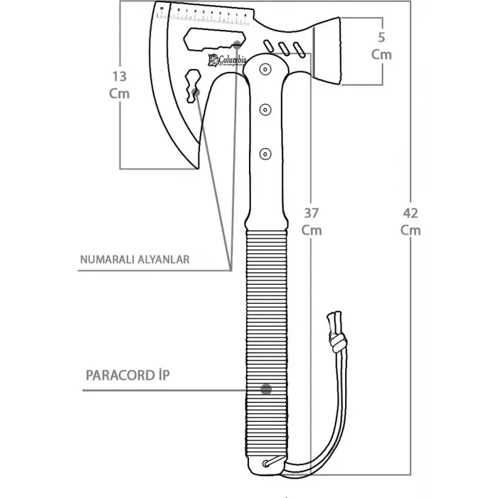 Axe-002-a 42cm Kamp Baltası