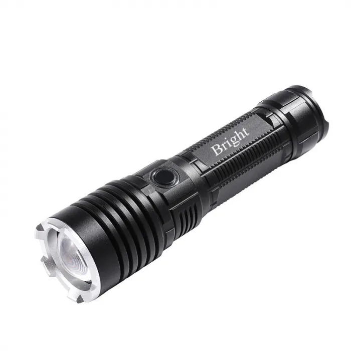 Bright Ght-5761 Xp50 Led 3 Mod Zoomlu Yağmur Suyu Geçirmez Şarjlı El Feneri