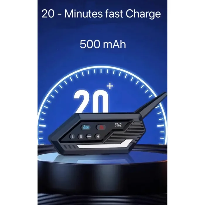 Bt62 Motosiklet Kask Kulaklığı Bluetooth Intercom 2 Intercom Bağlantılı