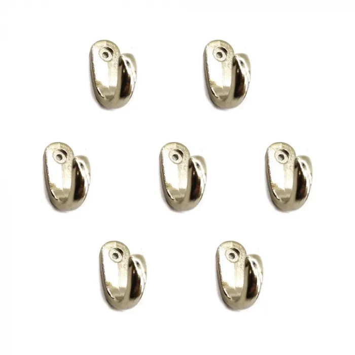 Büyük Tekli Fincan Askı, Dekor Askısı - Nikel, 12x23x30 Mm