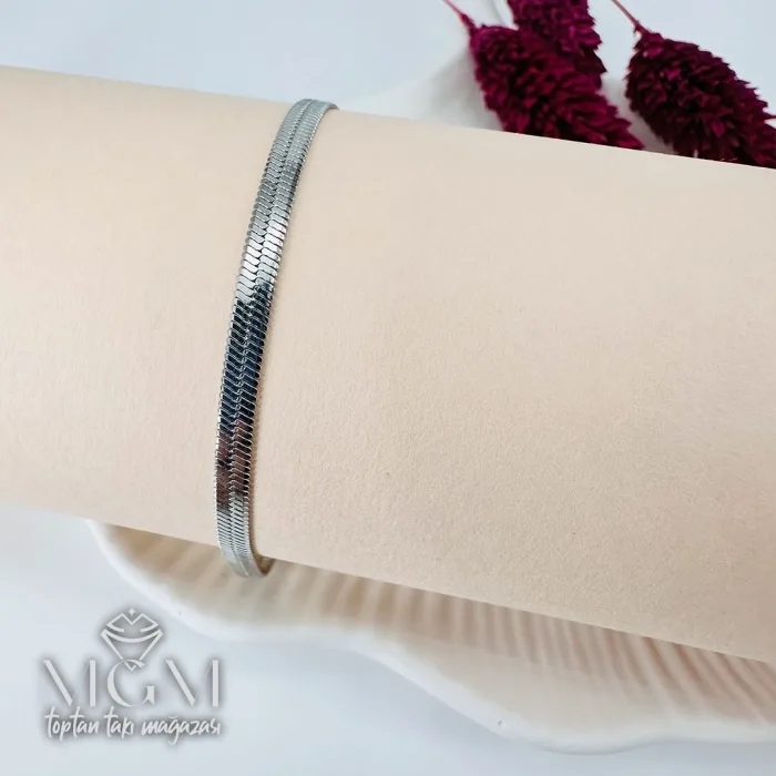Rodyum Çelik Bileklikler 16+5 Cm Uzatma Payı - Kbl0121