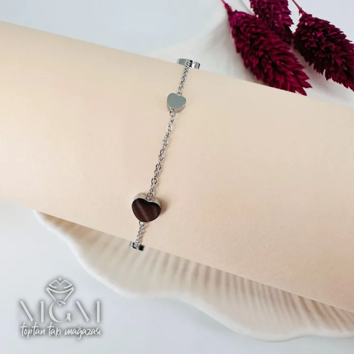 Rodyum Çelik Bileklikler 16+5 Cm Uzatma Payı - Kbl0125