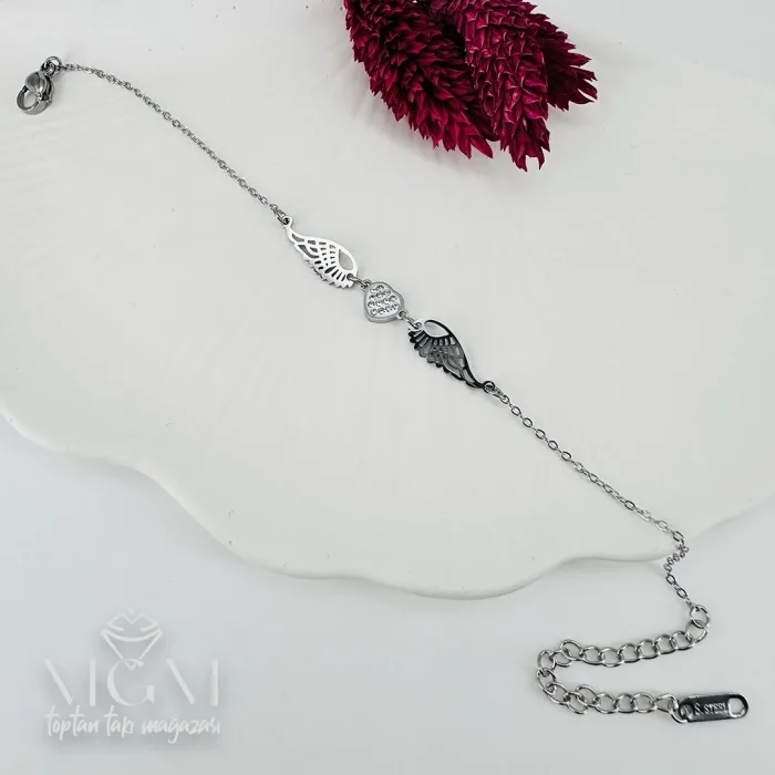 Rodyum Çelik Bileklikler 16+5 Cm Uzatma Payı - Kbl0079