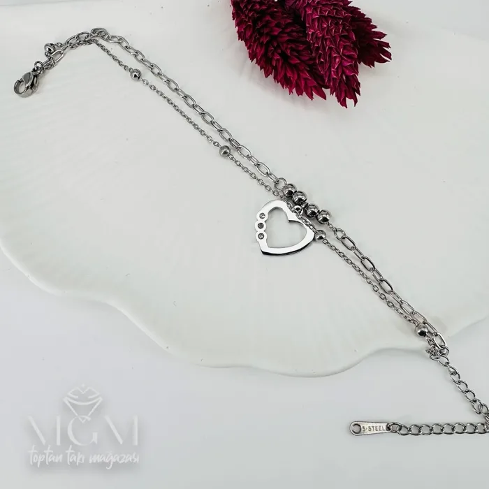 Rodyum Çelik Bileklikler 16+5 Cm Uzatma Payı - Kbl0081