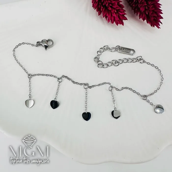 Rodyum Çelik Bileklikler 16+5 Cm Uzatma Payı - Kbl0123