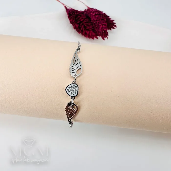 Rodyum Çelik Bileklikler 16+5 Cm Uzatma Payı - Kbl0079