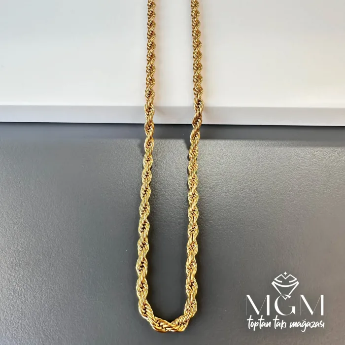 Çelik Burgu Halat Zincir 4mm - Kl0068