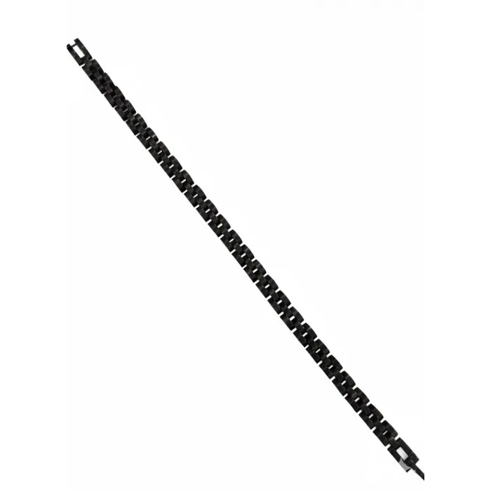 Siyah Çelik  Erkek Çelik Bileklik Boy 21.5 Cm / En 0.6 Mm  - Ebl0074