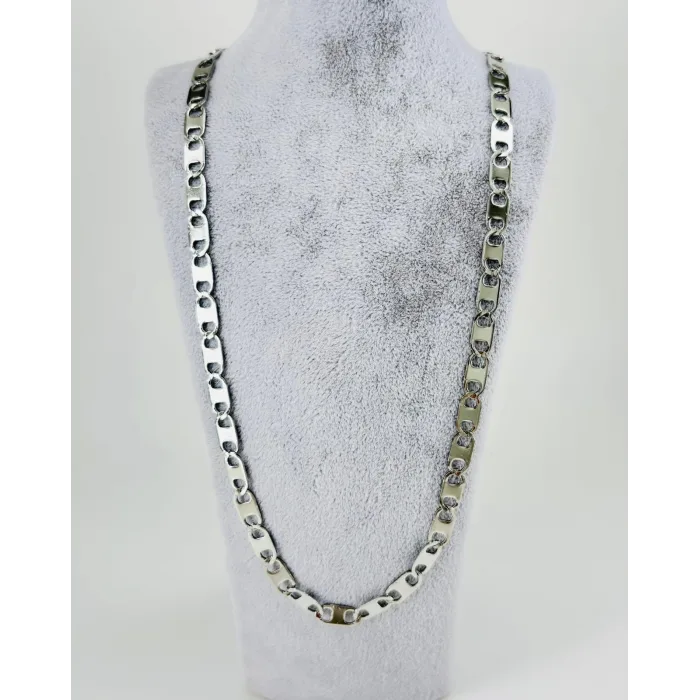 Rodyum Çelik Erkek Kolye 60 Cm - Ekl0017