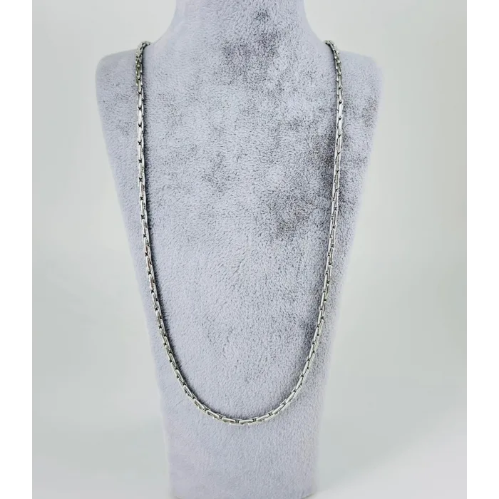 Rodyum Çelik Erkek Kolye 60 Cm - Ekl0021