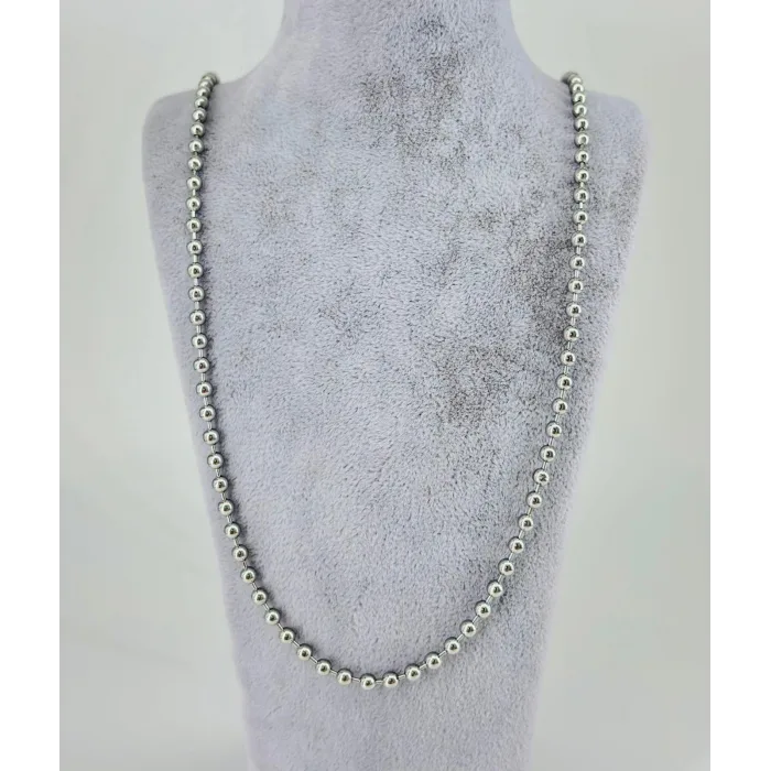 Rodyum Çelik Erkek Kolye 60 Cm - Ekl0054