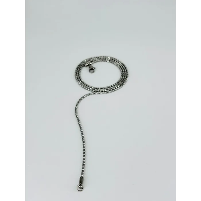 Rodyum Çelik Erkek Kolye 60 Cm - Ekl0033