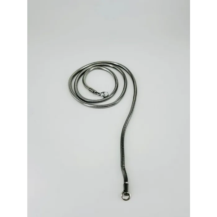 Rodyum Çelik Erkek Kolye 60 Cm - Ekl0020
