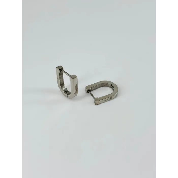 Rodyum Çelik Erkek Küpe Çap (9 Mm) Kalınlık (3 Mm) - Ekp0017