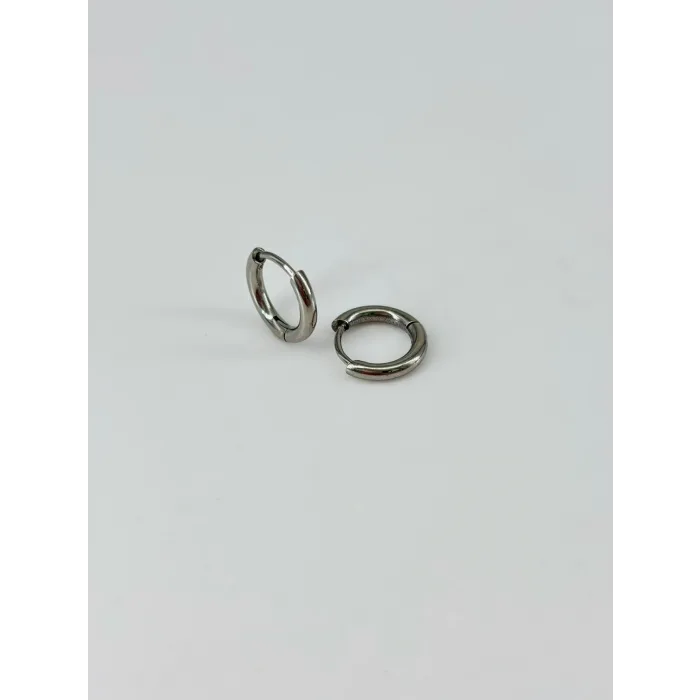Rodyum  Çelik Erkek Küpe Çap (7 Mm) Kalınlık (2 Mm) - Ekp0026