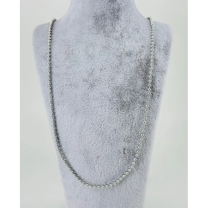 Rodyum Çelik Erkek Kolye 60 Cm - Ekl0024