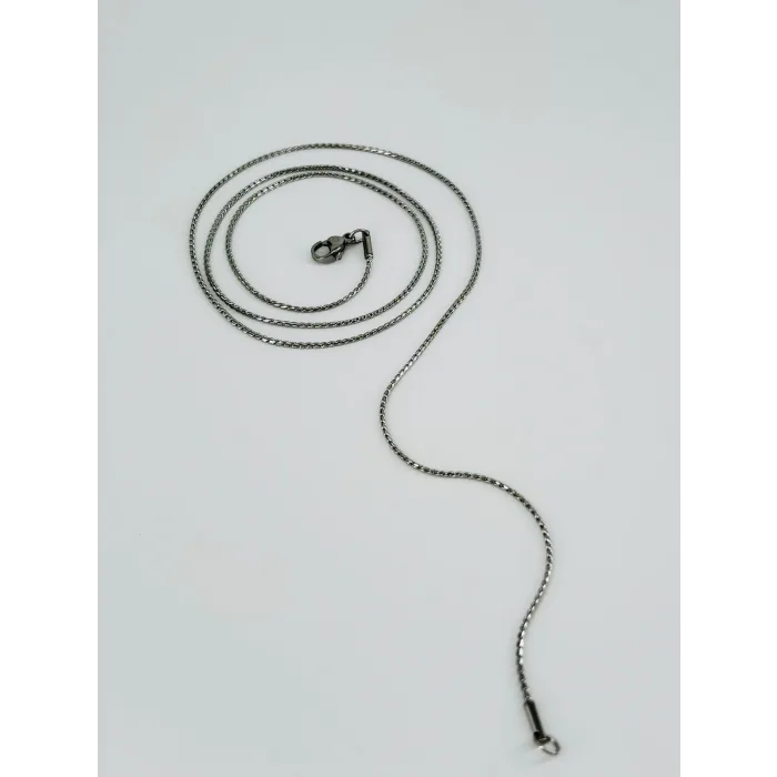 Rodyum Çelik Erkek Kolye 60 Cm - Ekl0005