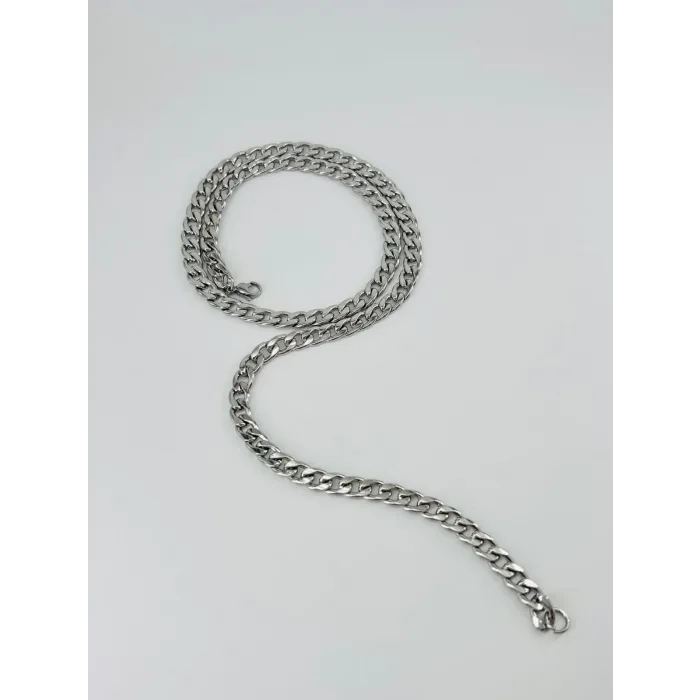 Gri Çelik Çelik Kolye 60 Cm - Ekl0002