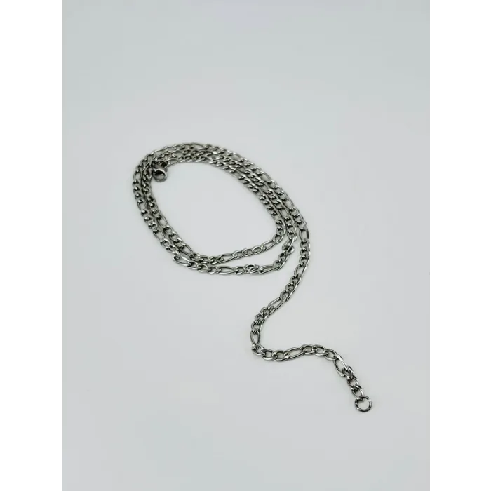 Rodyum Çelik Erkek Kolye 60 Cm - Ekl0008