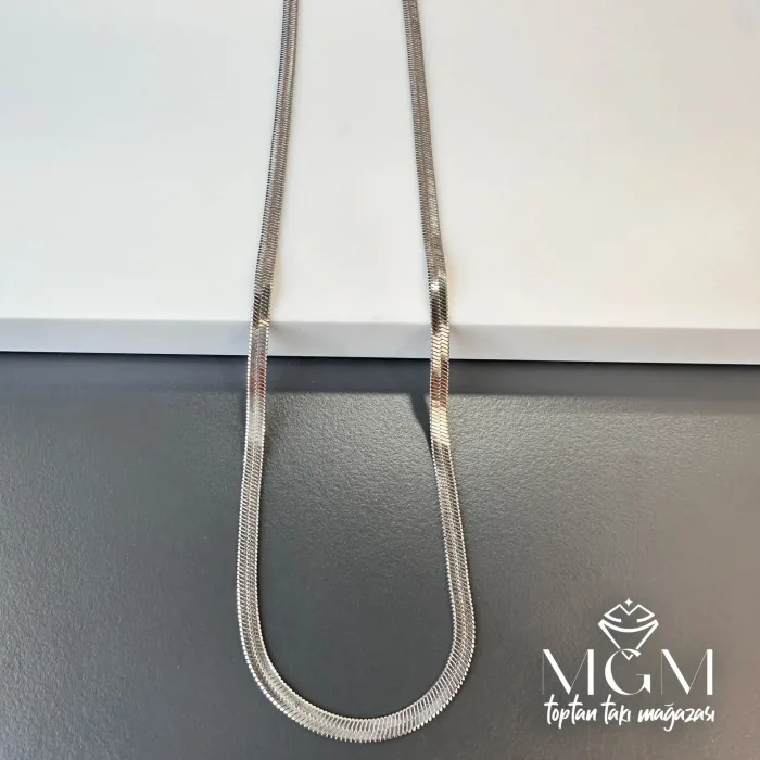 Rodyum Çelik Kolyeler 40 + 5 Cm Uzatma Payı - Kl0074