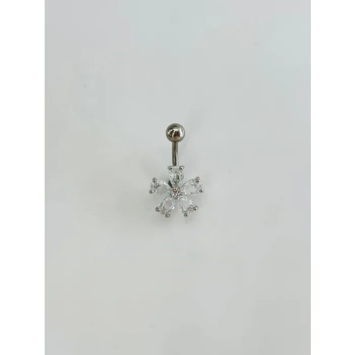 Çiçek Detaylı Göbek Piercing - Pg0133