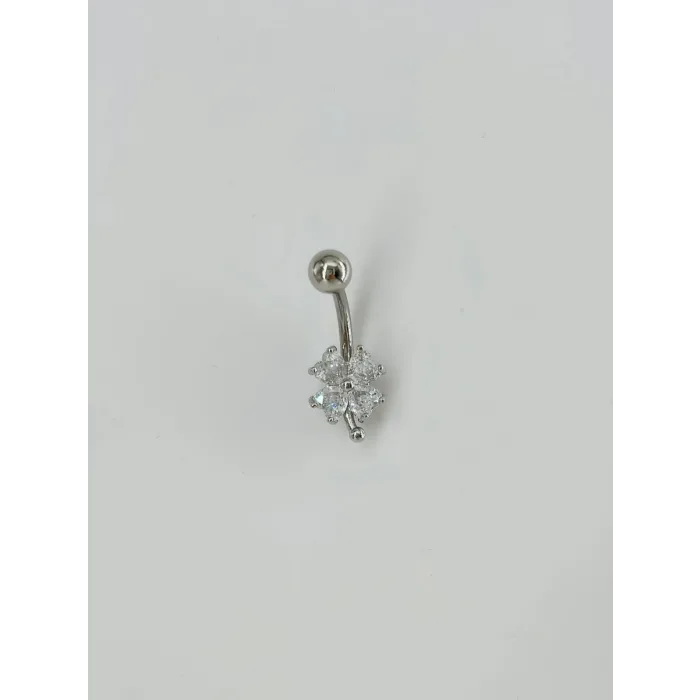 Çiçek Detaylı Göbek Piercing - Pg0081