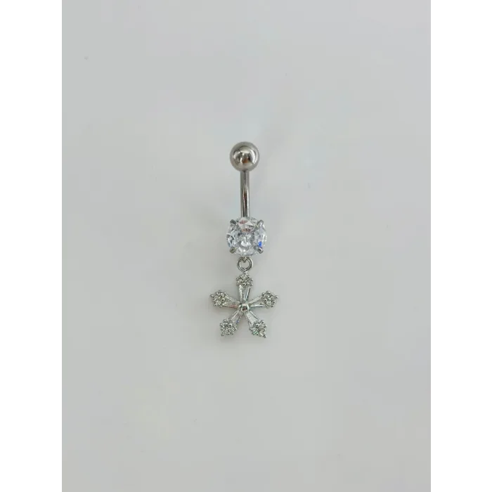 Çiçek Detaylı Göbek Piercing - Pg0134