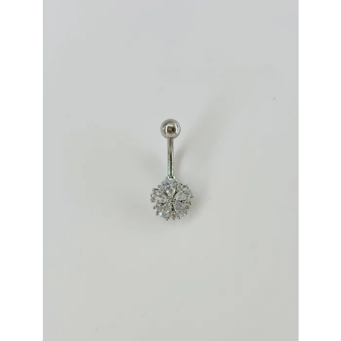 Çiçek Detaylı Göbek Piercing - Pg0041