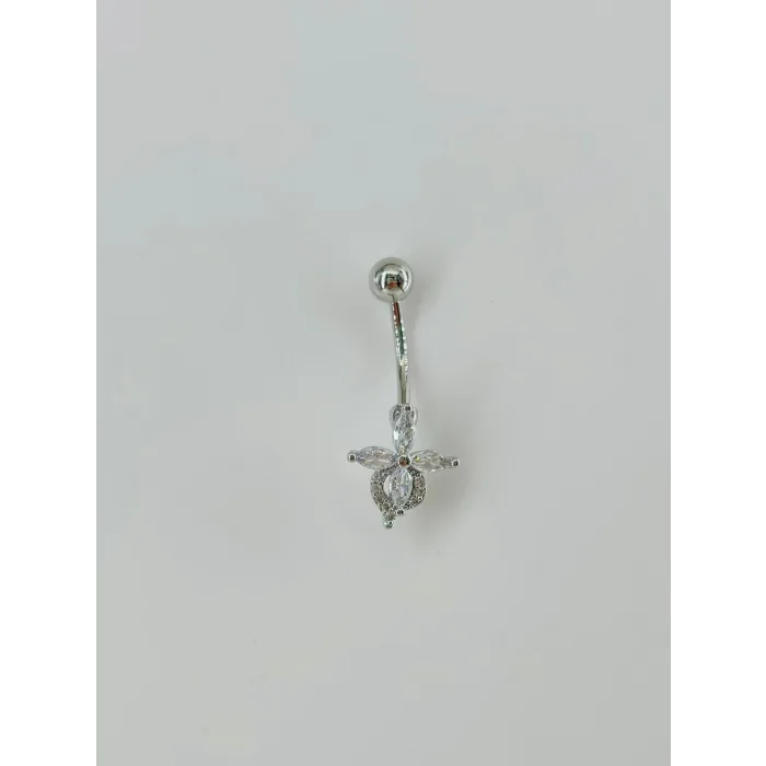 Çiçek Detaylı Göbek Piercing - Pg0032