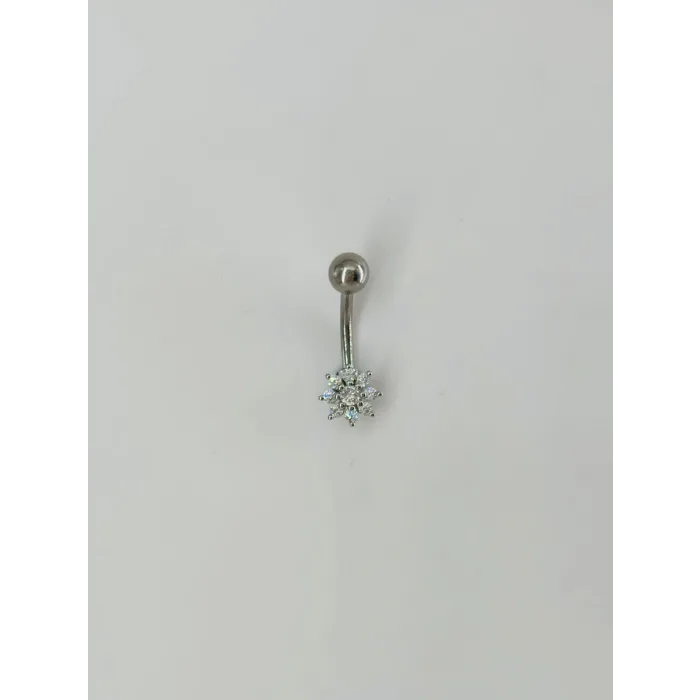 Çiçek Detaylı Göbek Piercing - Pg0069