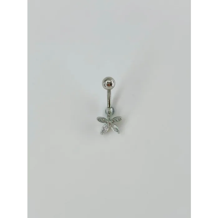 Çiçek Detaylı Göbek Piercing - Pg0028