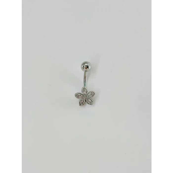 Çiçek Detaylı Göbek Piercing - Pg0085