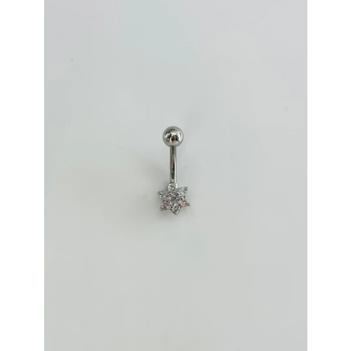Çiçek Detaylı Göbek Piercing - Pg0159