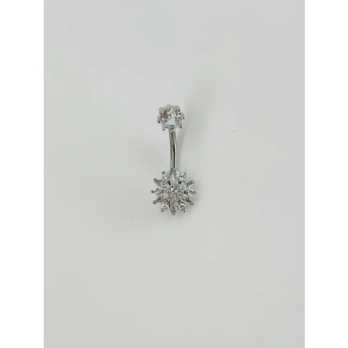 Çiçek Detaylı Göbek Piercing - Pg0088