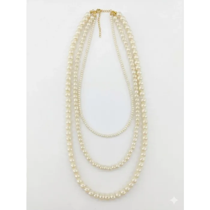 Classic Glow İnci Katman Kolye - Kl0308