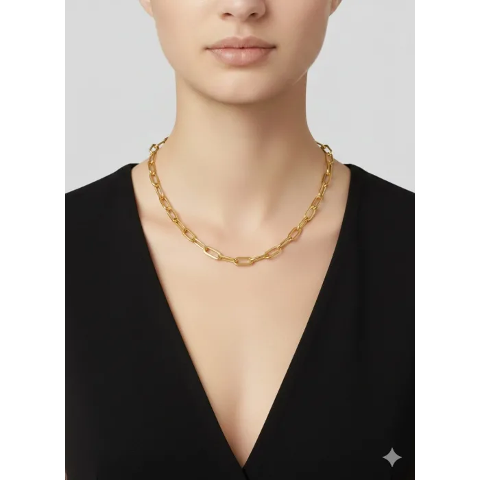   Kaplama Zincir Pirinç   Cm Kolye Zincir 60 Cm - Kl0247