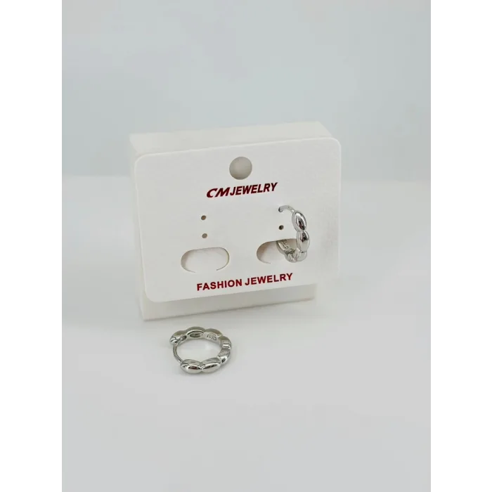 Rodyum Pirinç Küpeler - Kp00515
