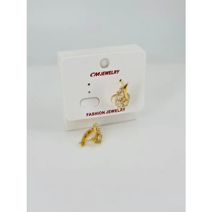   Zirkon Taşlı Pirinç Küpeler - Kp00451