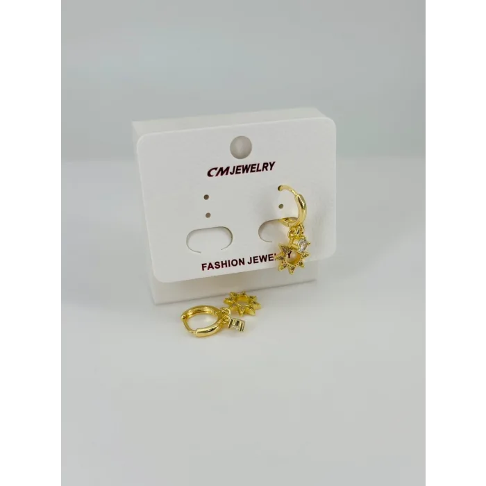   Zirkon Taşlı Pirinç Küpeler - Kp00469