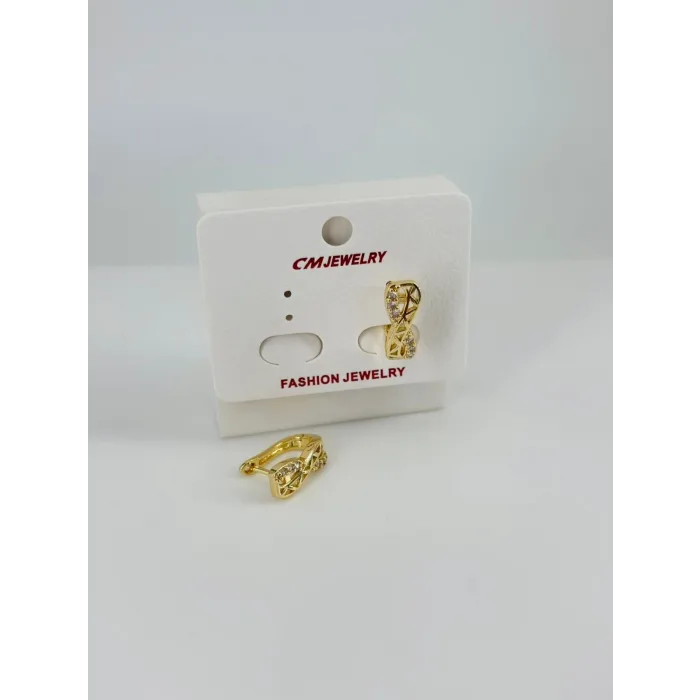   Zirkon Taşlı Pirinç Küpeler - Kp00490