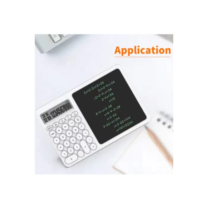 Çok Amaçlı Digital Hesap Makinesi Lcd Ekran Yazma Tableti Ofis Okul İçin Silinebilir El Yazısı Not Defteri