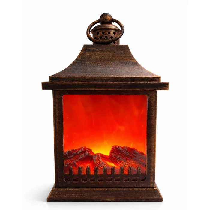 Dekoratif Ledli Şömine Lamba Alk4595