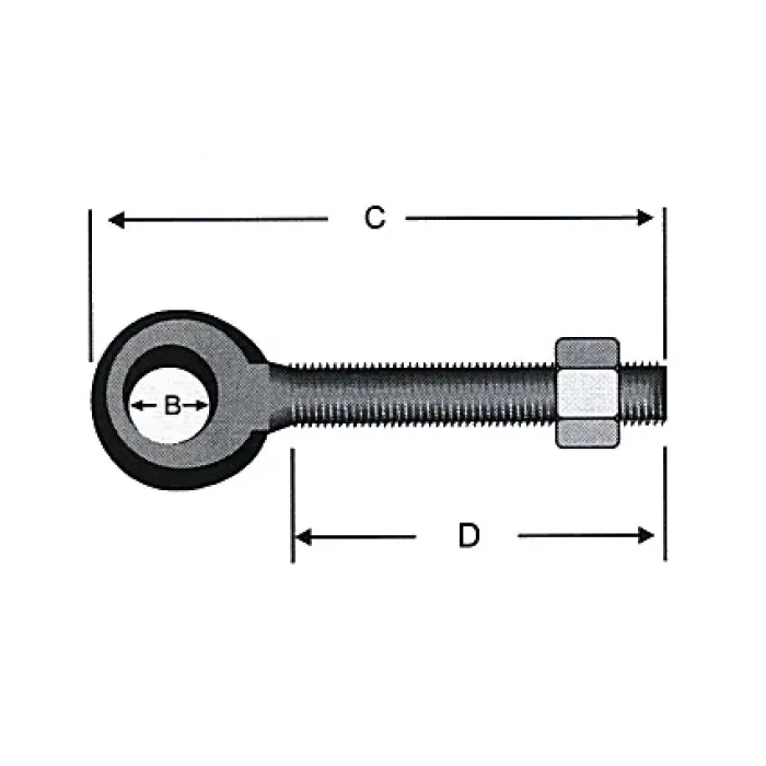 Delikli, Gözlü Civata M8 - 50 Adet