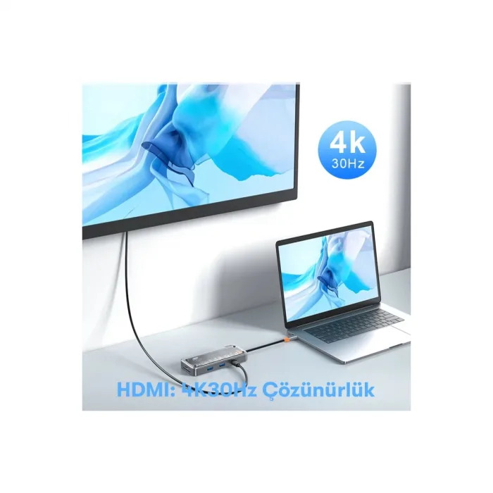 Dönüştürücü 10in1 Hub Sw10v - Gri