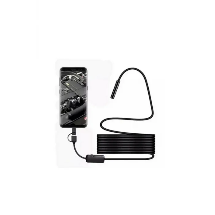 Endoskop Yılan Video Kamera Led’li 10 Metre 7 Mm Sert Kablo