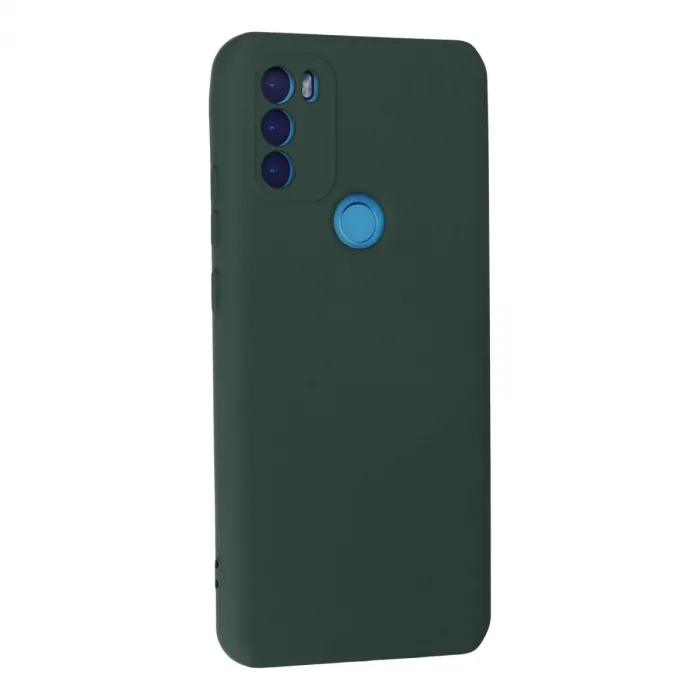 General Mobile Gm 21 Plus Kılıf Nano İçi Kadife Silikon - Koyu Yeşil